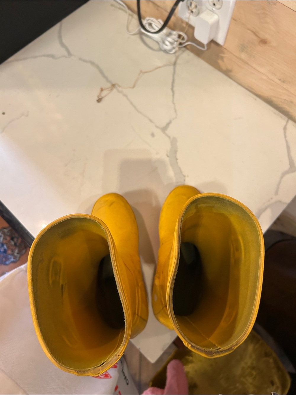 Hunter Yellow Women's Short Rain Boots with Logo - Picture 7 of 7